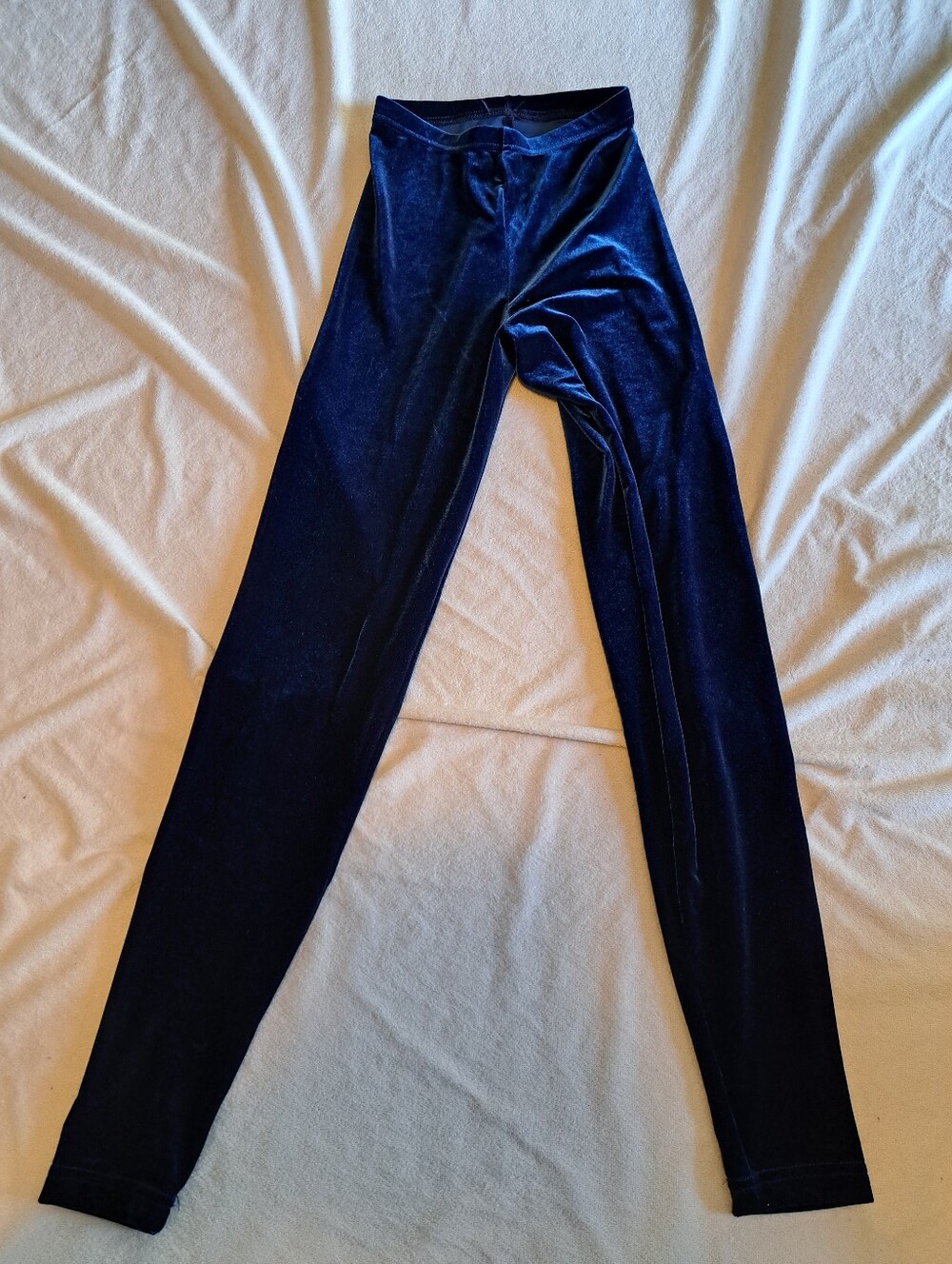 American Apparel Blue Velvet Leggings